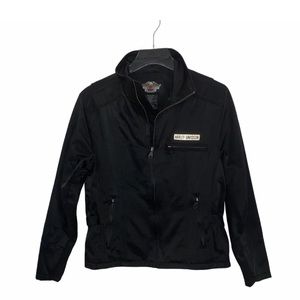 Harley Davidson black biker jacket women's size SM